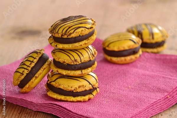 Obraz macarons citron-chocolat