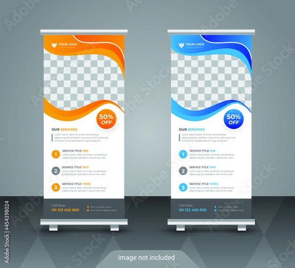 Obraz Corporate business roll up or stand banner template with abstract design