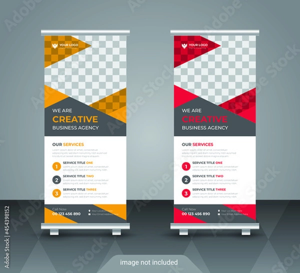 Obraz Corporate business roll up or stand banner template with abstract design