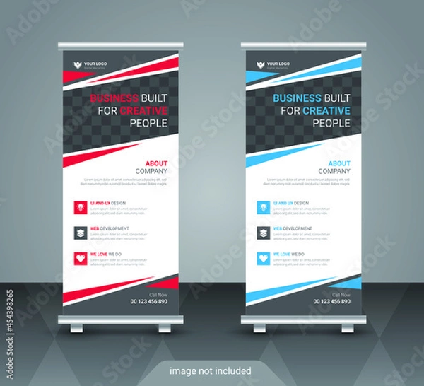 Obraz Corporate business roll up or stand banner template with abstract design