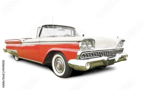 Fototapeta Izolowany amerykański samochód z lat 50.