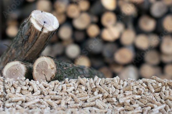 Fototapeta Pellets- biomass