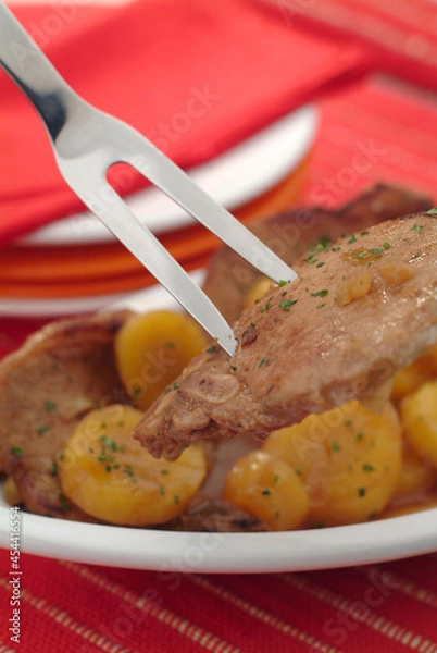 Obraz Bisteca com mandioquinha