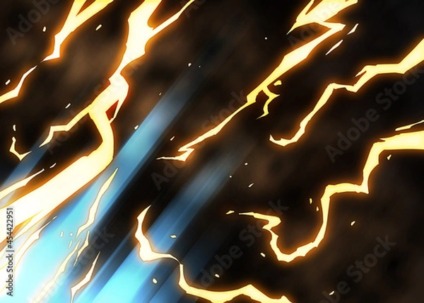 Obraz マンガ風雷の背景