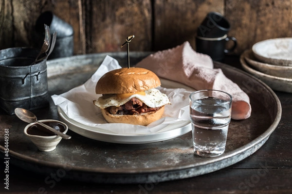 Obraz Gourmet Cafe Bacon & Egg Roll