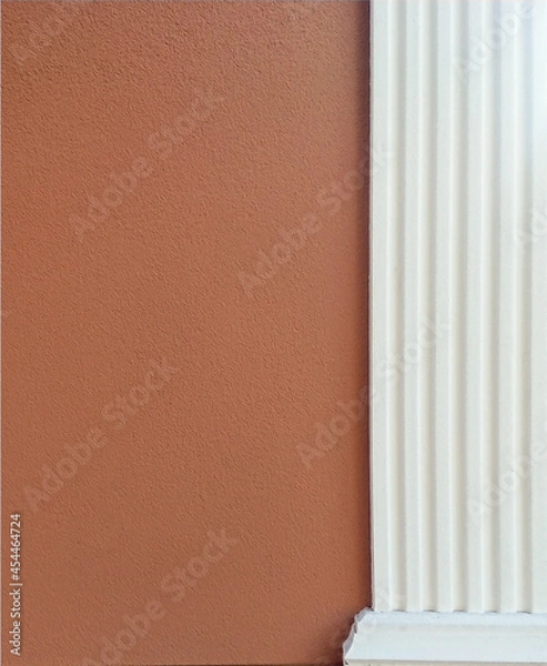 Obraz background wall part of the column white facade design