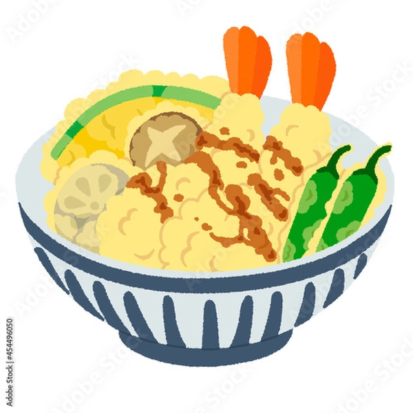 Fototapeta 天丼のイラスト