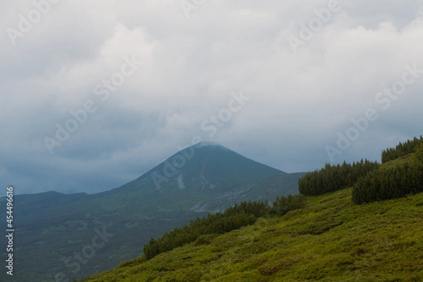 Fototapeta Beautiful clouds high in the mountains.