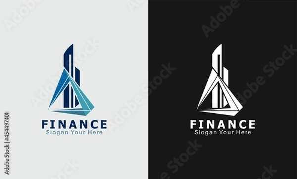Fototapeta business finance vector logo