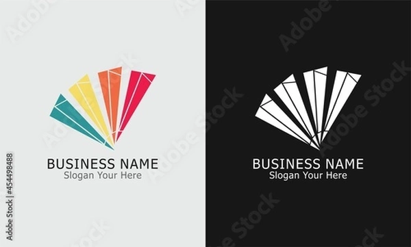 Fototapeta line vector pattern business background fan logo