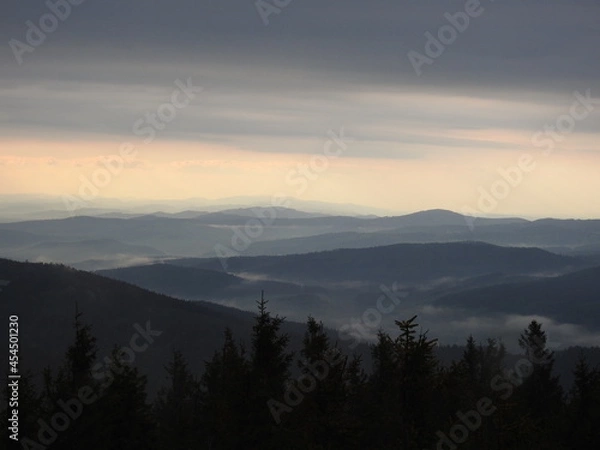 Obraz Sunset in the Sudetes