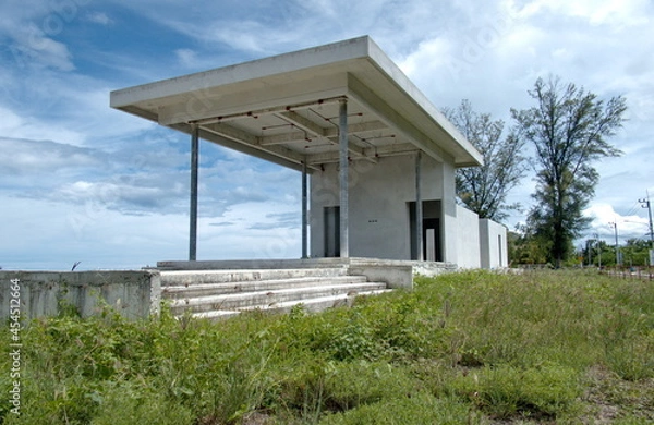 Obraz Unfinished precast concrete beach house
