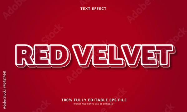 Obraz Red Velvet text style - Editable text effect