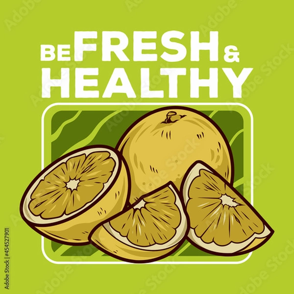 Obraz fresh lemon vector illustration design