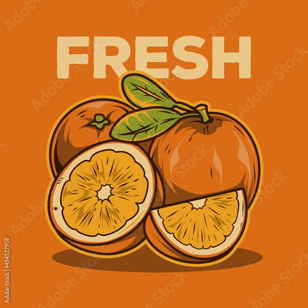 Obraz fresh orange vector illustration design
