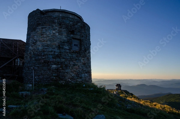 Fototapeta old  observatory  building in the mountains