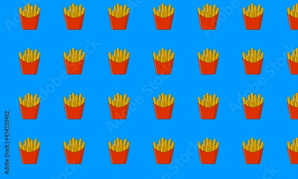 Obraz french fries seamless pattern