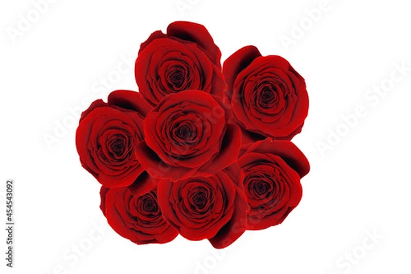 Fototapeta Bukiet róż z góry