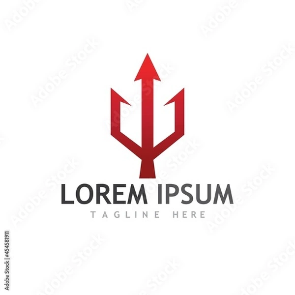 Fototapeta Trident Logo Template vector icon