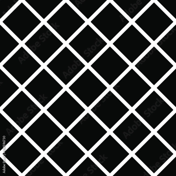 Fototapeta  Vector pattern with symmetrical elements . Repeating geometric tiles from striped elements. black patterns.