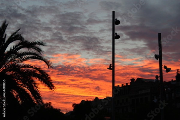 Obraz Puesta de sol Barcelona.