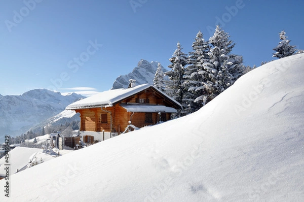 Obraz Alpine scenery, Braunwald, Switzerland