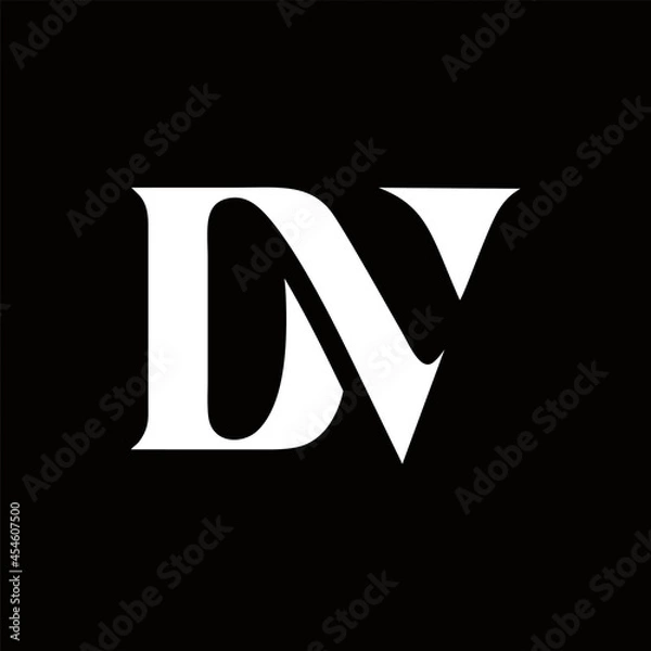 Fototapeta creative simple logo design letter DV