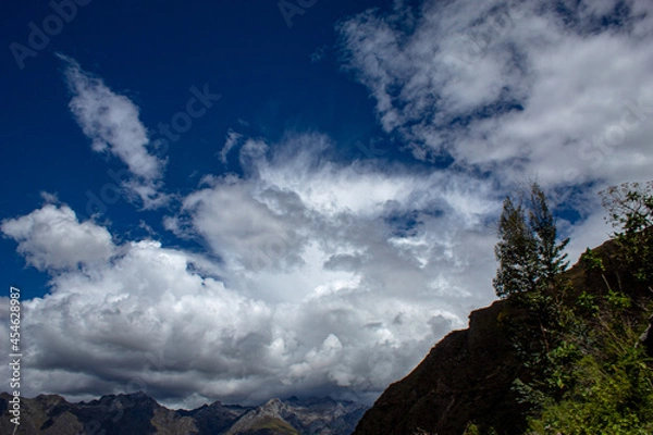 Fototapeta clouds over the mountains