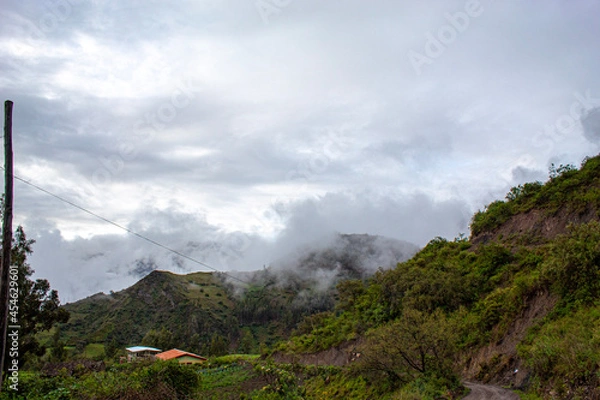 Fototapeta landscape with clouds