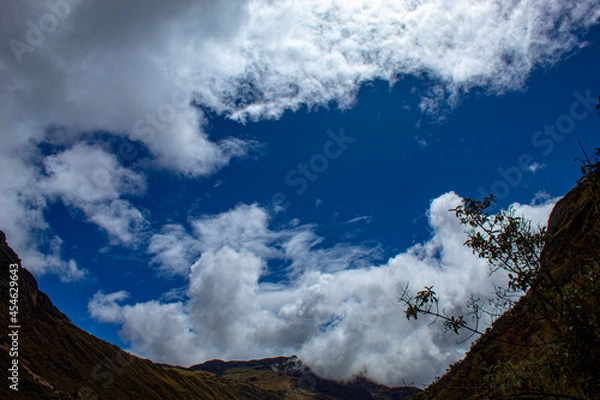 Fototapeta clouds over the mountain