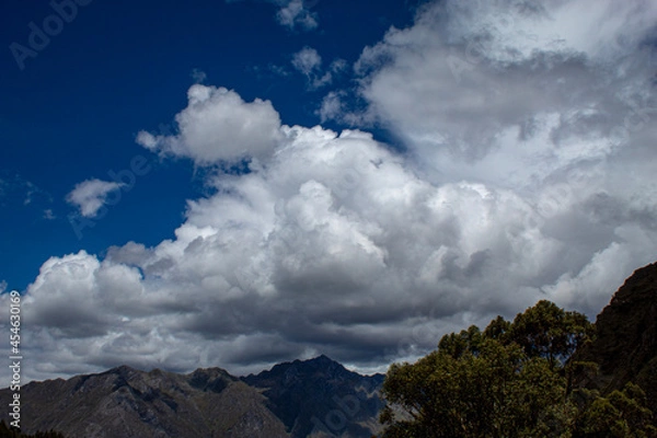 Fototapeta clouds in the mountains