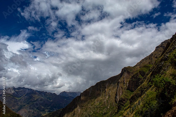 Fototapeta clouds over the mountains