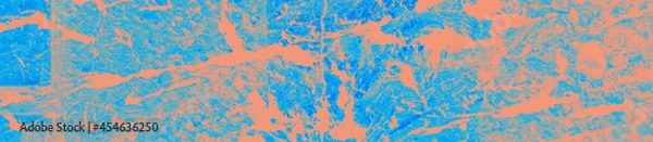 Fototapeta abstract coral and blue color texture background with copy space for design