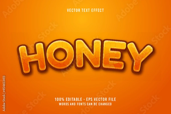 Obraz Honey text, editable font effect