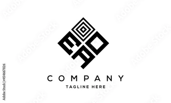 Obraz EOA square three latter logo vector