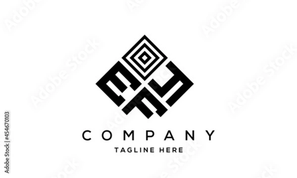Obraz EYF square three latter logo vector