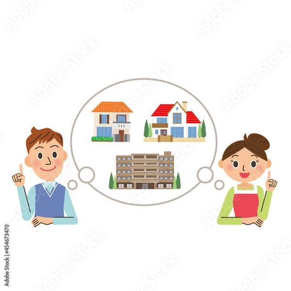 Obraz 夫婦で家の購入を考える