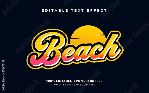 Fototapeta Beach text effect