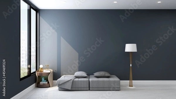 Fototapeta modern office lobby waiting room for company logo mockup