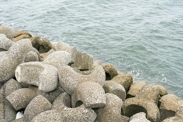 Fototapeta 消波ブロックと海