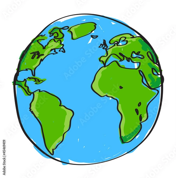 Obraz Ręcznie rysowane ziemi