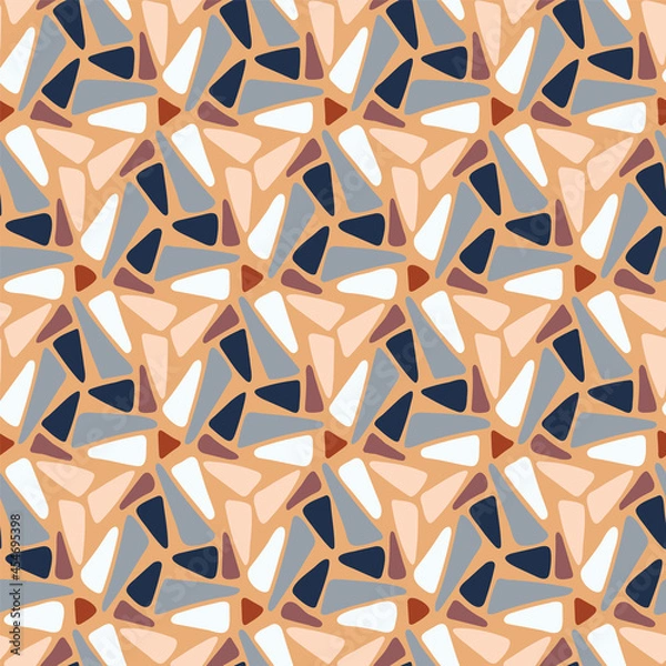 Fototapeta Vector Triangles Mosaic Abstract Seamless Pattern Background