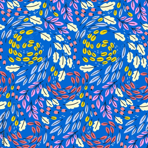 Obraz Bright seamless pattern with autumn leaves. Fall background. 