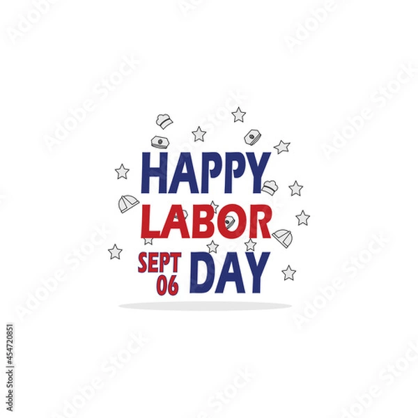 Obraz Happy Labor Day, September event, American labor day, vector, illustration, United state happy labor day.
