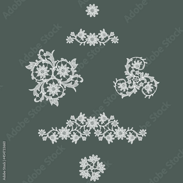 Obraz White Lace Clip Art