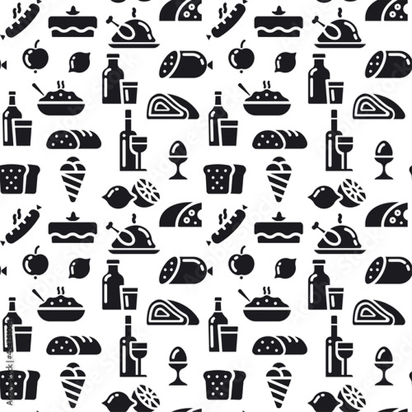 Obraz grocery seamless pattern