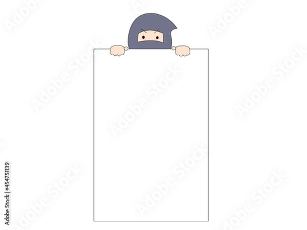 Obraz 隠れ身の術をする忍者