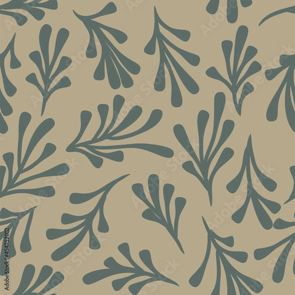 Fototapeta Seamless light pastel colors leaf pattern. Vector illustration