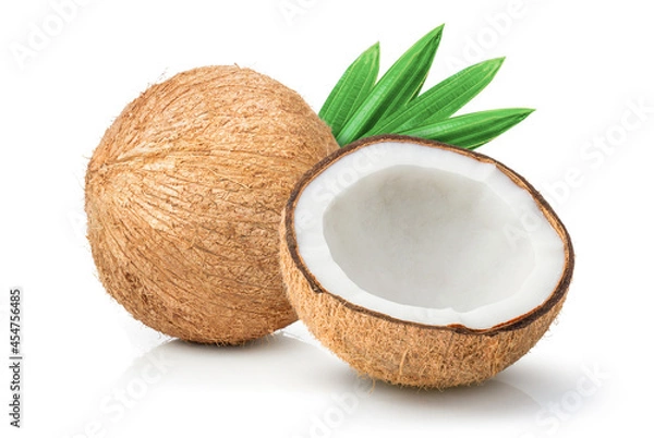 Obraz coconut on a white
