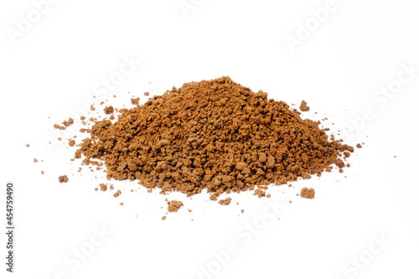 Obraz Pile of cocoa powder isolated on white background.